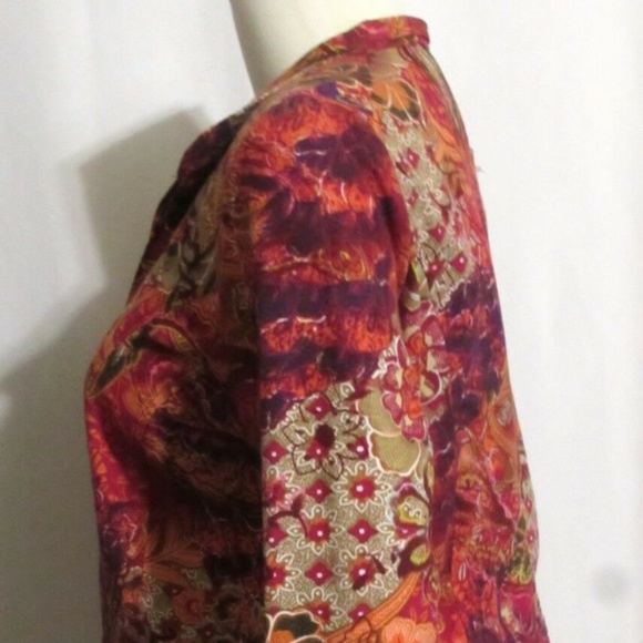 NEW Ladies COLDWATER CREEK Floral Denim Jacket S - Picture 6 of 7